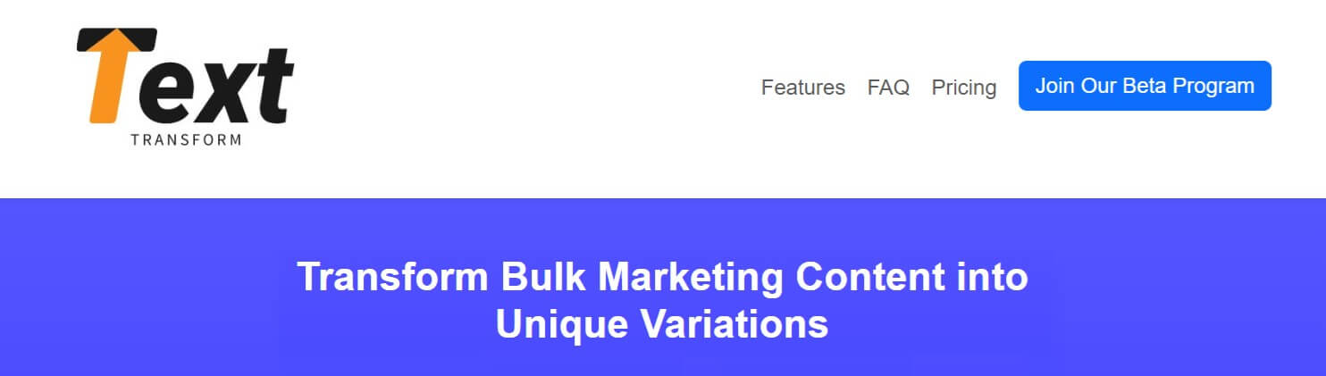 Text Transform - Transform Bulk Marketing Content into Unique Variations